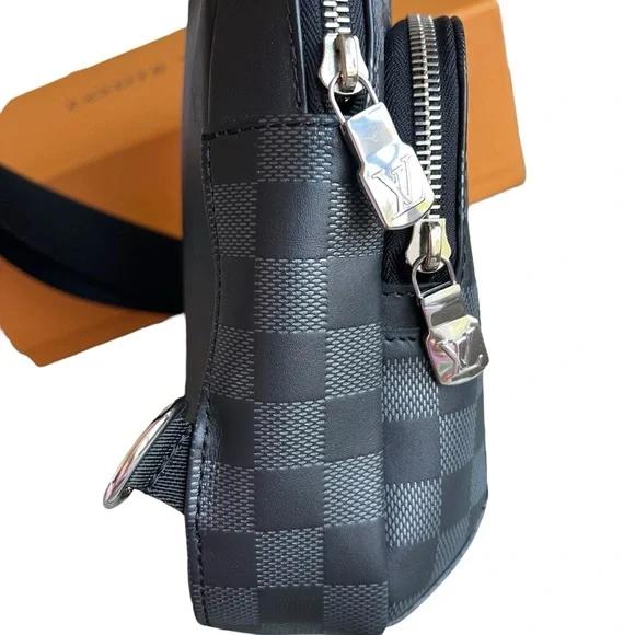 Louis Vuitton Damier Infini Avenue Sling bag Onyx Black Gray Checker Leather - Picture 3 of 11